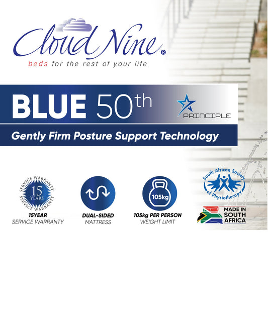 Cloud Nine Blue 50th Bed
