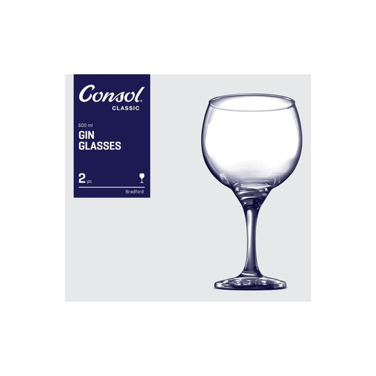 Consol Bradford Gin Glass 2Pack 600ml