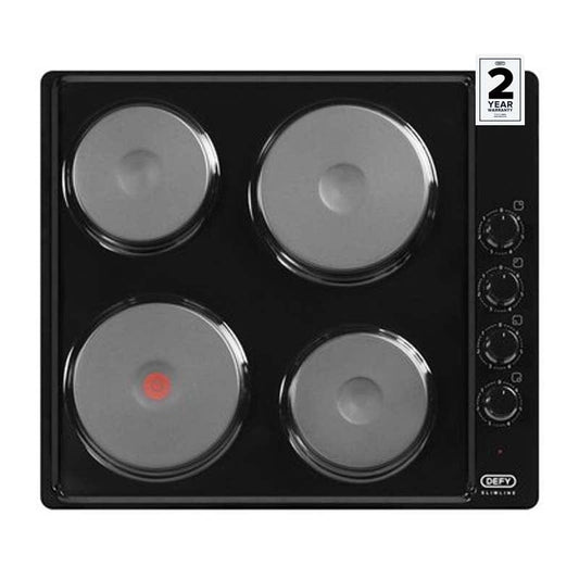 Defy 600mm Black Slimline Solid Hob  DHD398