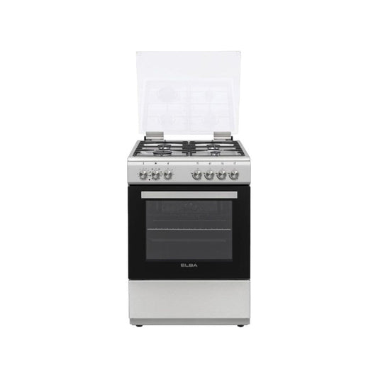 Elba Essential Burner Gas Stove Electric Oven 60cm Silver 04/66CL442- 4