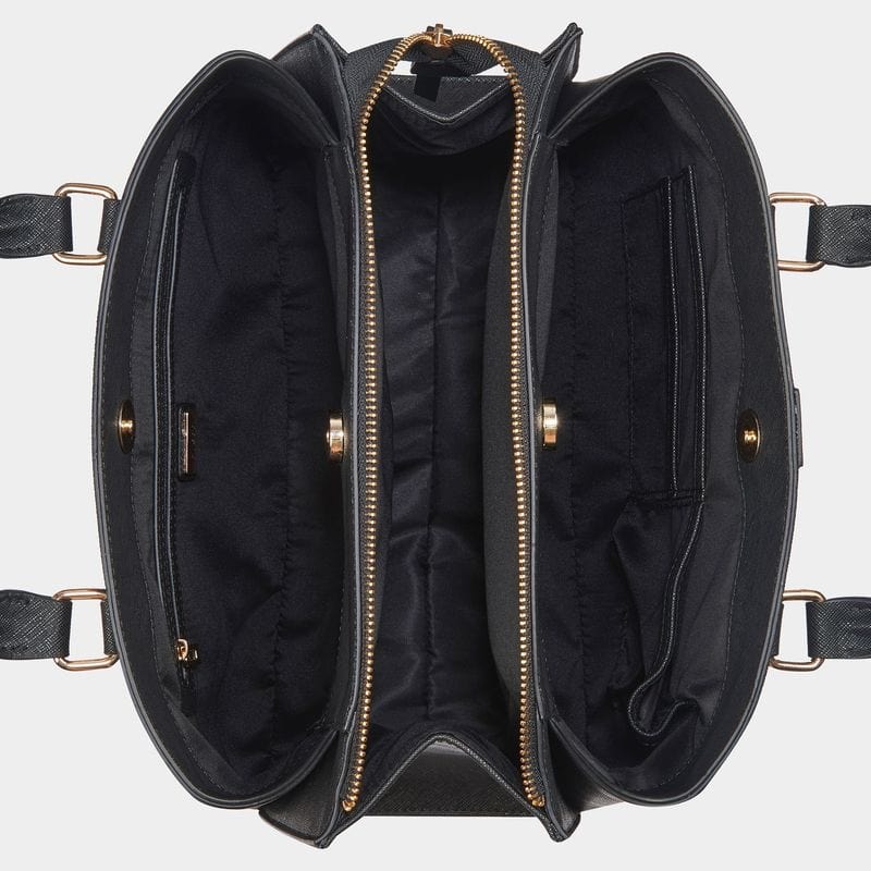 Women's Guess Black Garrick Satchel Bag