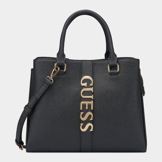 Women's Guess Black Garrick Satchel Bag