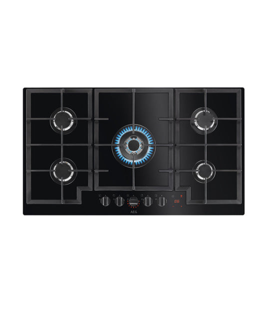 AEG 90cm Gas On Glass Hob - HKB95450NB