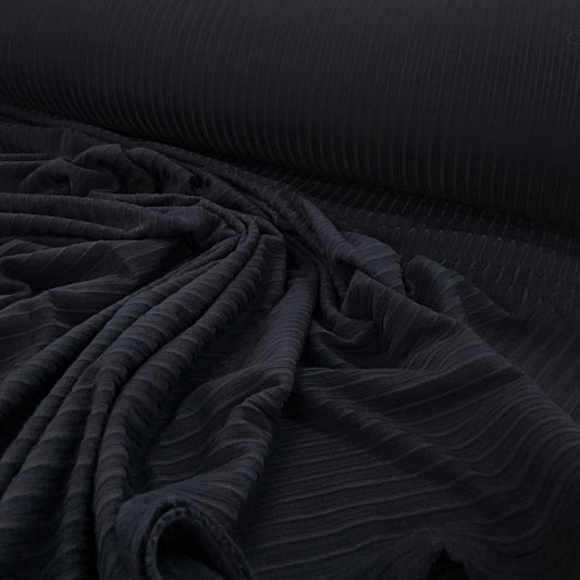 Dty Brushed 4X2 Rib Fabric 150cm Black