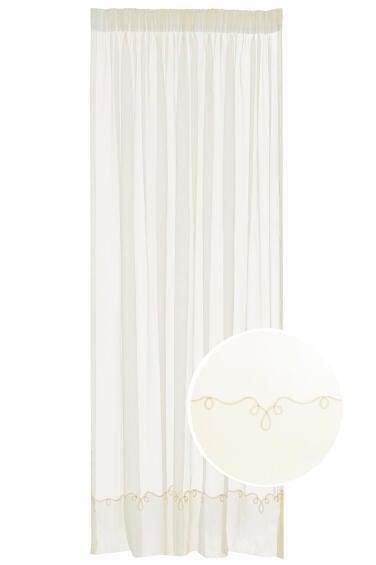 Ready Made Cornelly Voile Cream Plain Taped