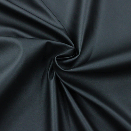 Pu Dull Black Leather Fabric 150 cm