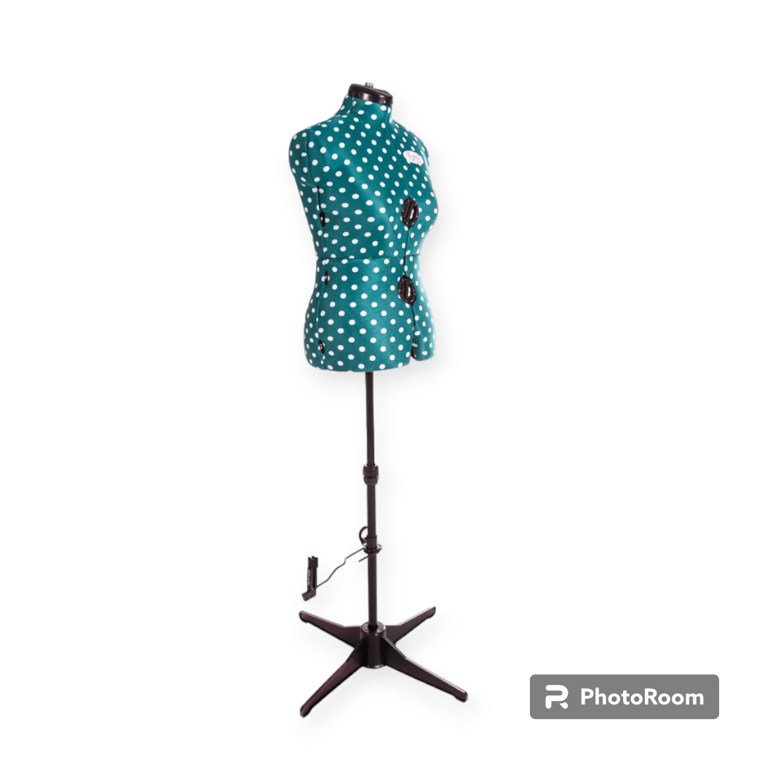 Adjustable Rani Mannequin Green Polka Dot Medium