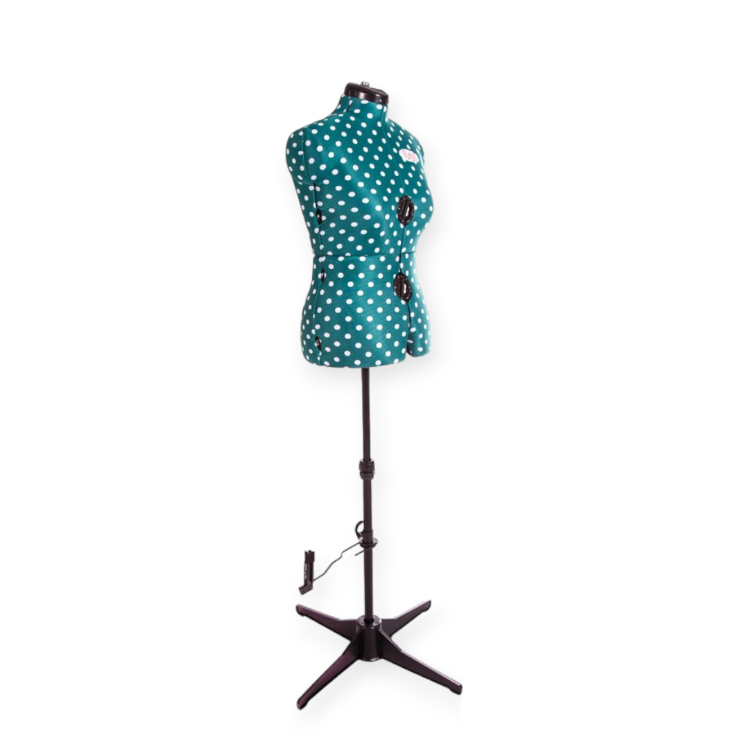 Adjustable Rani Mannequin Green Polka Dot Small