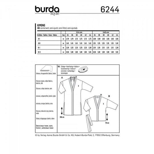 Burda Pattern 6244