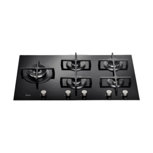 Whirlpool 90Cm 5 Burner Black Glass Hob GOA9523NB1