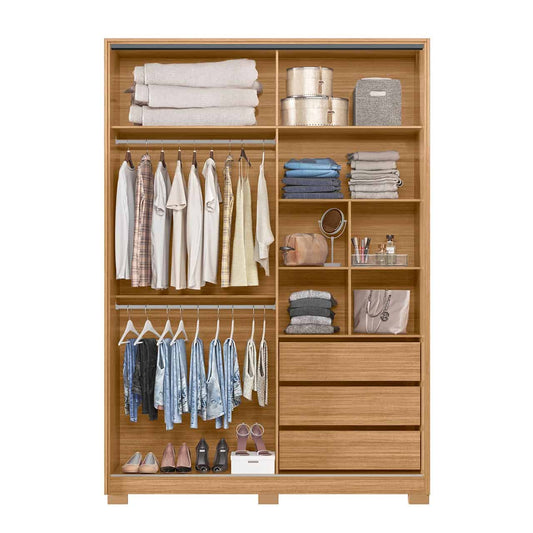 2 Door Sliding Door Wardrobe – Frizatto + Mirror Nature/Titanium