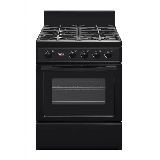 Univa  600mm Gas Stove Black UG016BI