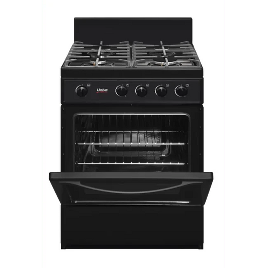 Univa  600mm Gas Stove Black UG016BI