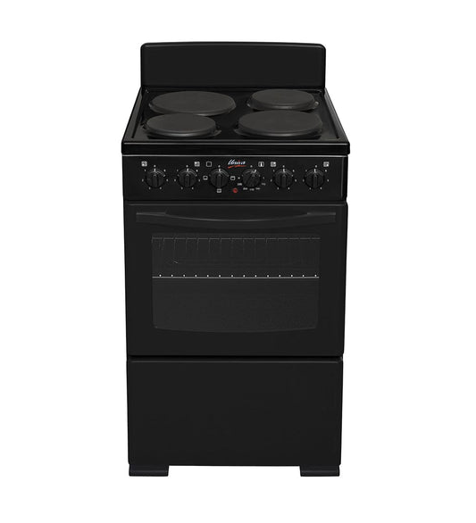 Univa 4 Plate 60cm Black Electric Stove U405B