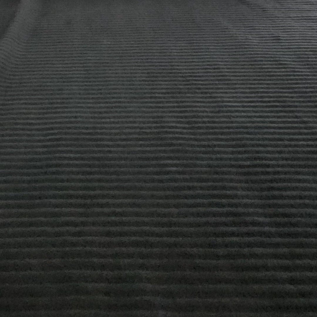 Velvet Stripe Fabric 150cm Black