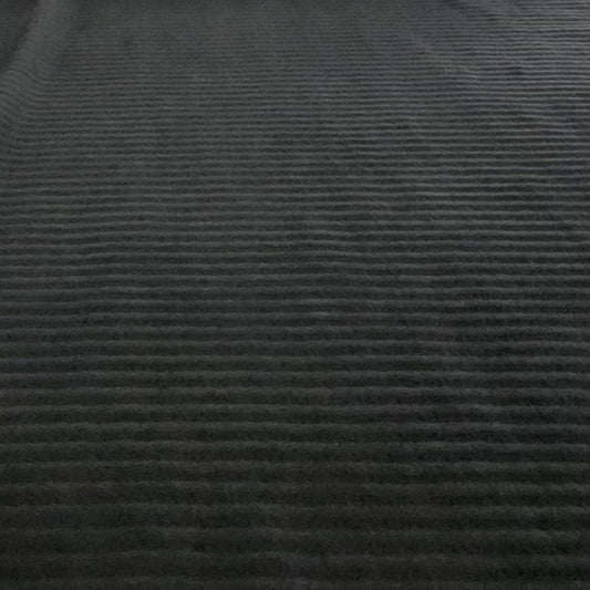Velvet Stripe Fabric 150cm Black