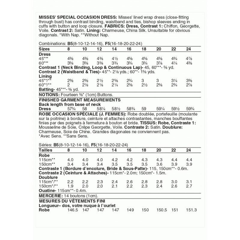 Vogue Pattern V1762-B5 (8-10-12-14-16)